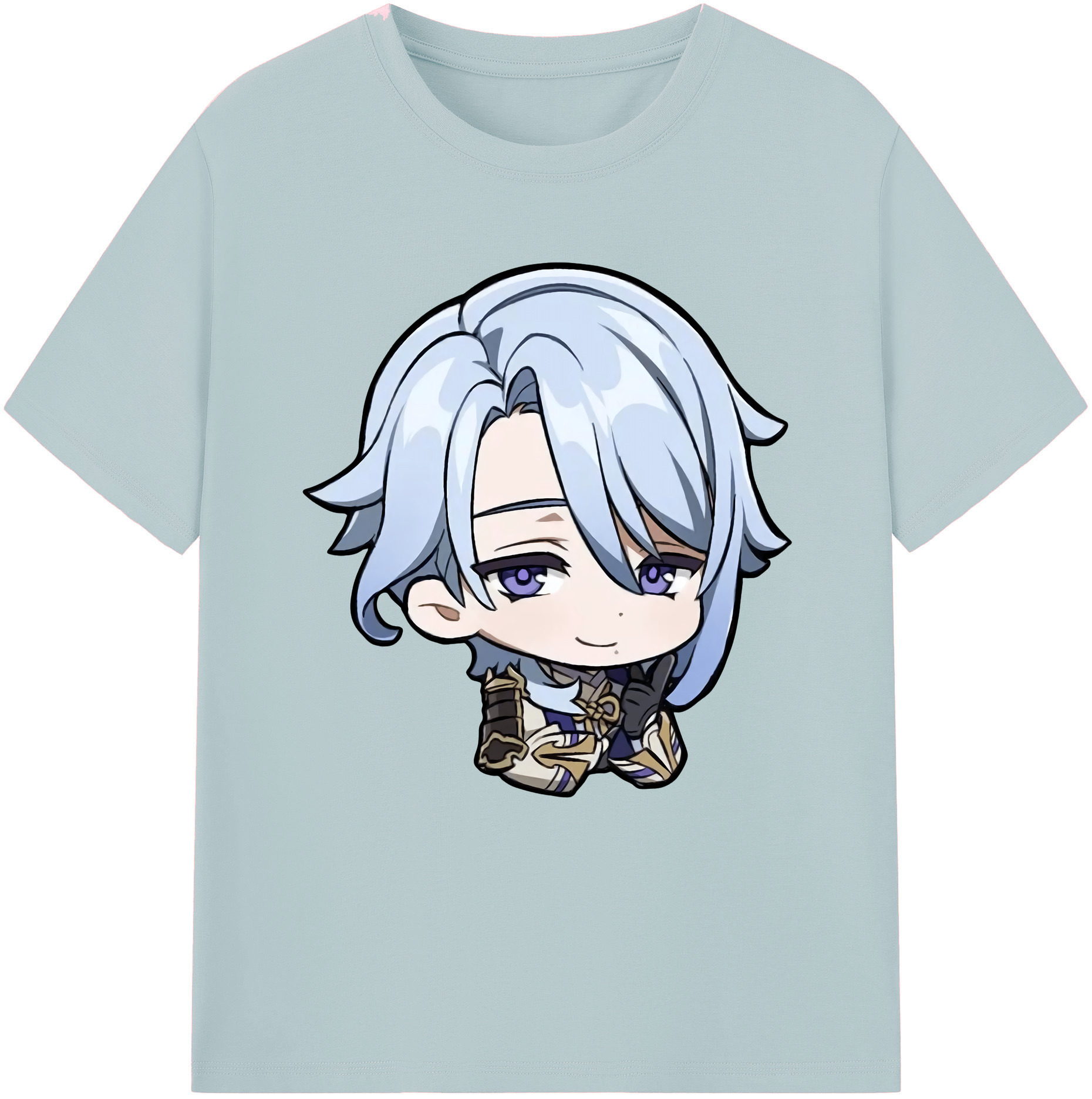 げんし神 神里綾人 かみさとあやと genshin Kamisato Ayato 綿100％半袖Tシャツ（フロントプリント）